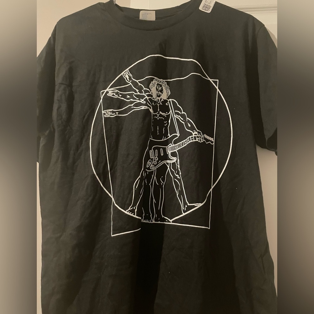Black Graphic guitar tshirt